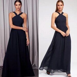 Lulu's Navy Blue Maxi Dress